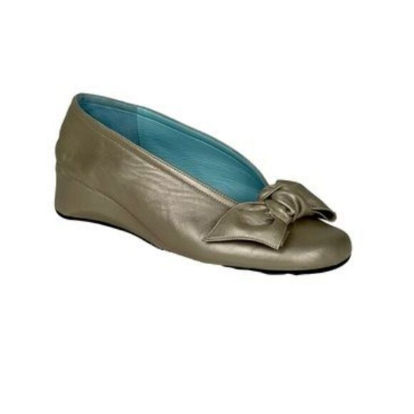 THIERRY RABOTIN CECILIA BALLERINA BOW SQUARE TOE HIDDEN WEDGE Size 7 Size 37.5 - Picture 11 of 11